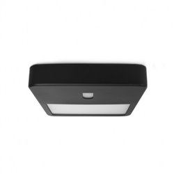 Collerette asymétrique noire + ouverture pour QUADRA 280x280x50 mm
