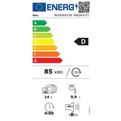 Lave-vaisselle BDFN26431W 14 couverts largeur 60 cm