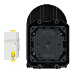 Prise de courant 2P+T renforcée pour véhicules électriques en saillie MUR36016 Mureva EV Link anthracite avec disjoncteur diff. 