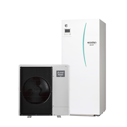 Pompe à chaleur air eau Ecodan Zubadan Silence Duo 2 zones 6 kWatts, 170 Litres Monophasé R32