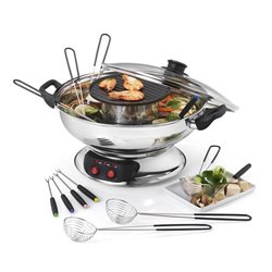 Appareil à fondue asiatique 6 personnes KCPFONDASIA 1950 Watts inox