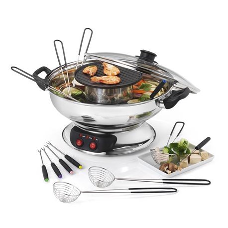 Appareil à fondue asiatique 6 personnes KCPFONDASIA 1950 Watts inox