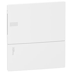 Coffret électrique Mini Pragma MIP21108 8 modules portillon opaque blanc encastré