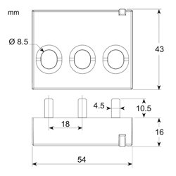 Capteur de mesure radiofréquence 3P 63A Acti9 A9MEM1540 amont / aval