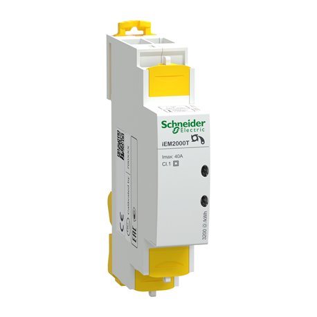 Compteur d'énergie 40A Acti9 A9MEM2000T monophasé sans afficheur