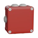 Boîte de dérivation Mureva Box ENN05165 105x105x55 mm à embouts pour circuit de sécurité rouge