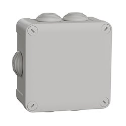 Boîte de dérivation Mureva Box ENN05265 105x105x55 mm à embouts pour circuit de sécurité gris