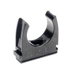 Clip à tube Mureva Fix IMT35220 Ø25 mm noir