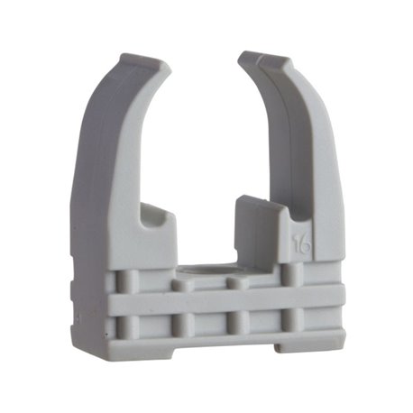 Lot de 50 clips à tube standard Mureva Fix ENN45120 Ø20 mm gris