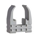 Lot de 50 clips à tube standard Mureva Fix ENN45120 Ø20 mm gris