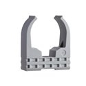 Lot de 50 clips à tube standard Mureva Fix ENN45125 Ø25 mm gris