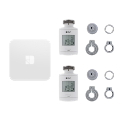 Pack TRV 1.0 connecte 2 tetes thermostatiques intelligentes avec accessoires