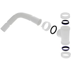 Connexion de vidage 525236 flexible avec pièce T 