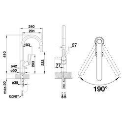 Mitigeur cuisine Carena-S Vario 521356 Chromé 
