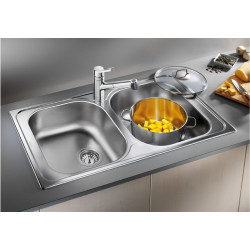 Evier Tipo 8 Inox 860x500 mm 2 Cuves Inox 511924