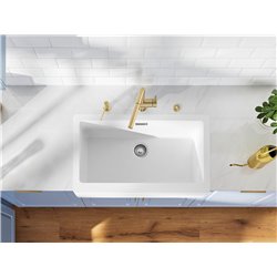 Mitigeur cuisine Linus-S 526684 Satin Gold Levier à droite