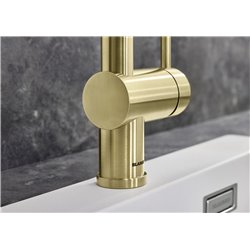 Mitigeur cuisine Linus-S 526684 Satin Gold Levier à droite