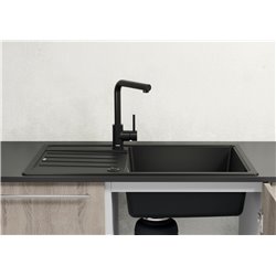 Mitigeur cuisine Mila 526657 Noir Mat 