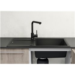 Mitigeur cuisine Mila-S 526660 Noir Mat 