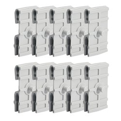 Lot de 10 agrafes Mureva Box ENN08162 pour chemin de câble 