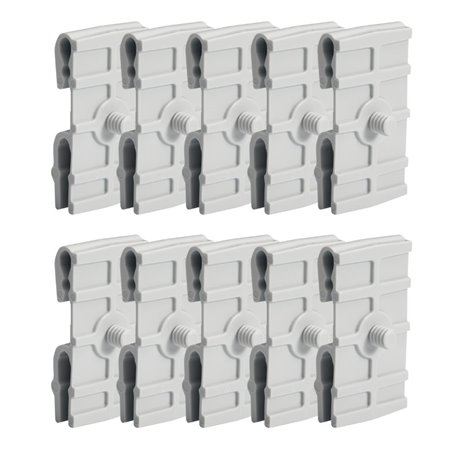 Lot de 10 agrafes Mureva Box ENN08162 pour chemin de câble 