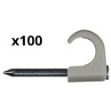 Lot de 100 clips à clou Mureva Fix IMT49001 Ø7-10 mm