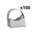 Lot de 100 instaclips Mureva Fix ENN45020 Ø16-20 mm gris