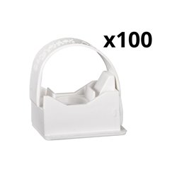Lot de 100 instaclips Mureva Fix IMT45925 Ø25 mm blanc polaire