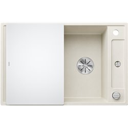 Evier Axia III 45 S Silgranit PuraDur Blanc Soft Planche verre blanc 527035
