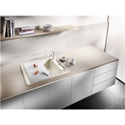 Evier Axia III 45 S Silgranit PuraDur Blanc Soft Planche verre blanc 527035