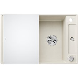 Evier Axia III 45 S-F Silgranit PuraDur Blanc Soft Planche verre blanc 527037