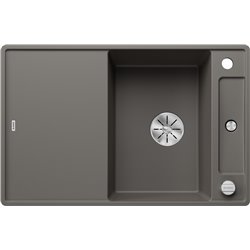 Evier Axia III 45 S-F Silgranit PuraDur Gris Volcan Planche verre blanc 527220