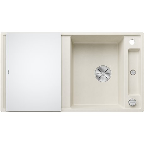 Evier Axia III 5 S Silgranit PuraDur Planche verre blanc Blanc Soft 527039