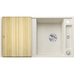 Evier Axia III 5 S Silgranit PuraDur Planche frêne Blanc Soft 527040