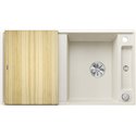 Evier Axia III 5 S Silgranit PuraDur Planche frêne Blanc Soft 527040