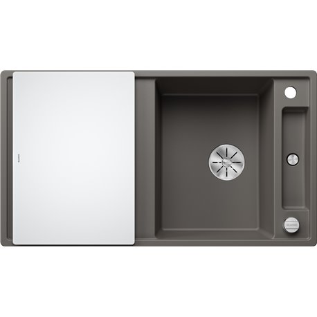 Evier Axia III 5 S Silgranit PuraDur Planche verre blanc Gris Volcan 527222 Evier Axia III 5 S Silgranit PuraDur Planche verre blanc Gris Volcan 527222