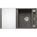Evier Axia III 5 S Silgranit PuraDur Planche verre blanc Gris Volcan 527222