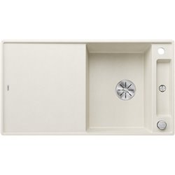 Evier Axia III 5 S-F Silgranit PuraDur Blanc Soft Planche frêne 527041