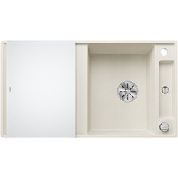 Evier Axia III 5 S-F Silgranit PuraDur Blanc Soft Planche verre blanc 527042