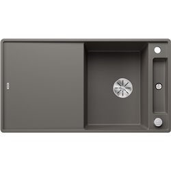 Evier Axia III 5 S-F Silgranit PuraDur Gris Volcan Planche frêne 527225