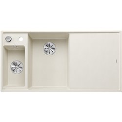 Evier Axia III 6 S Planche frêne Blanc Soft, cuve princip. à gauche 527044