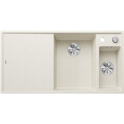 Evier Axia III 6 S Planche frêne Blanc Soft, cuve princip. à droite 527046