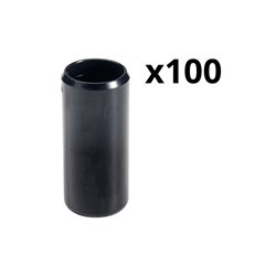 Lot de 100 manchons pour tube tulipé 3343 Mureva Tube IMT49026 Ø20 mm noir