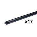 Lot de 17 conduits non tulipés 4554 de 3 m (51 m) Mureva Tube IMT35202 Ø25 mm noir