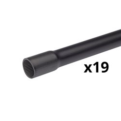 Lot de 19 Conduits tulipés 3343 de 3 m (57 m) Mureva Tube IMT49015 Ø25 mm noir