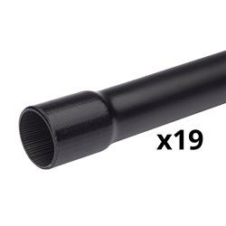 Lot de 19 Conduits tulipés 3343 de 3 m (57 m) Mureva Tube IMT49016 Ø32 mm noir