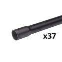 Lot de 37 Conduits tulipés 3343 de 3 m (111 m) Mureva Tube IMT49014 Ø20 mm noir