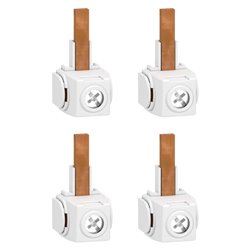 Lot de 4 connecteurs Acti9 A9XPC604 pour peignes 1P+N 