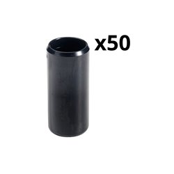 Lot de 50 manchons pour tube tulipé 3343 Mureva Tube IMT49027 Ø25 mm noir