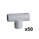 Lot de 50 tés pour tube 3321 Mureva Tube ENN44320 Ø20 mm gris